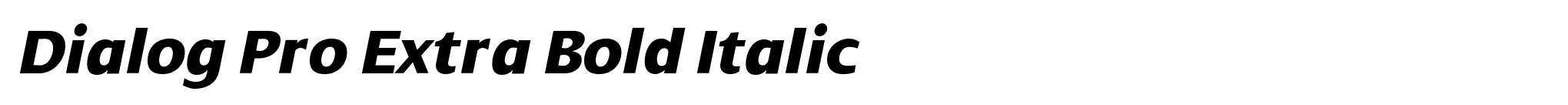Dialog Pro Extra Bold Italic image